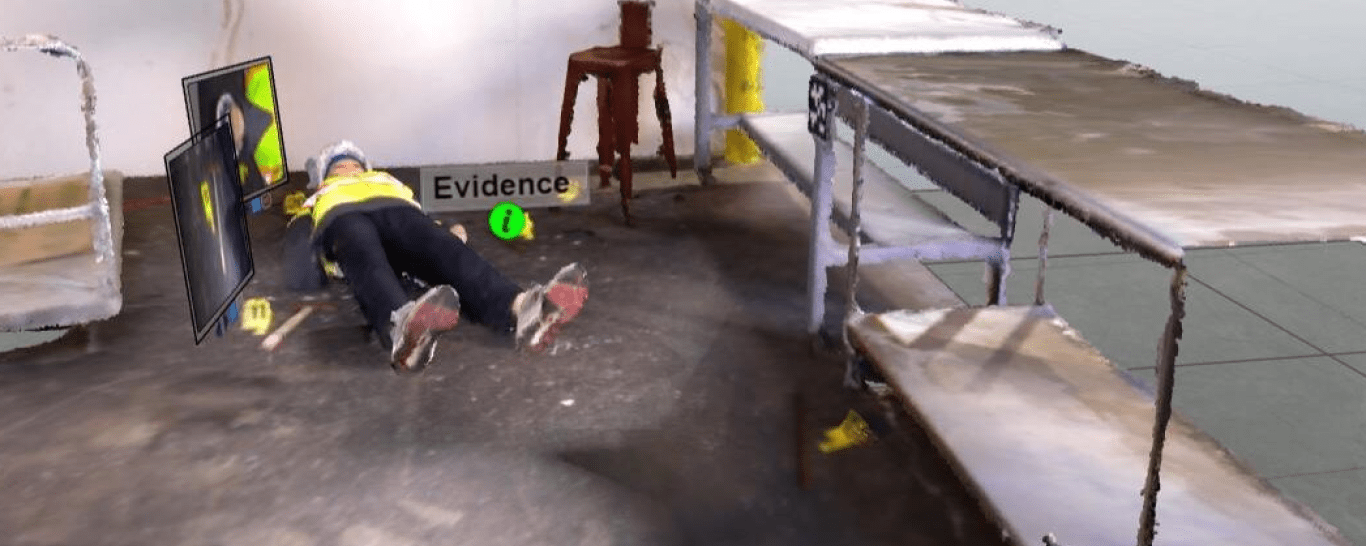 3D Scanned Crime Scene in Virtual Reality