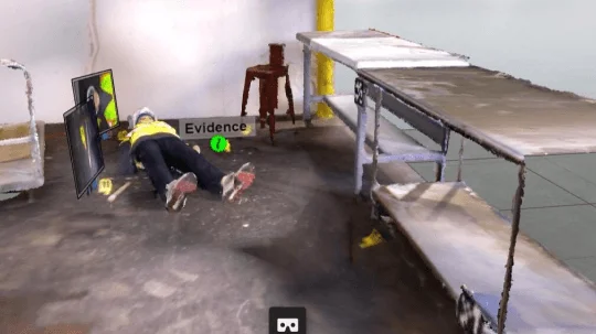 3D Scanned Crime Scene in Virtual Reality