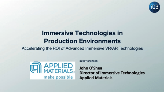 Immersive Technologies in Production Environments