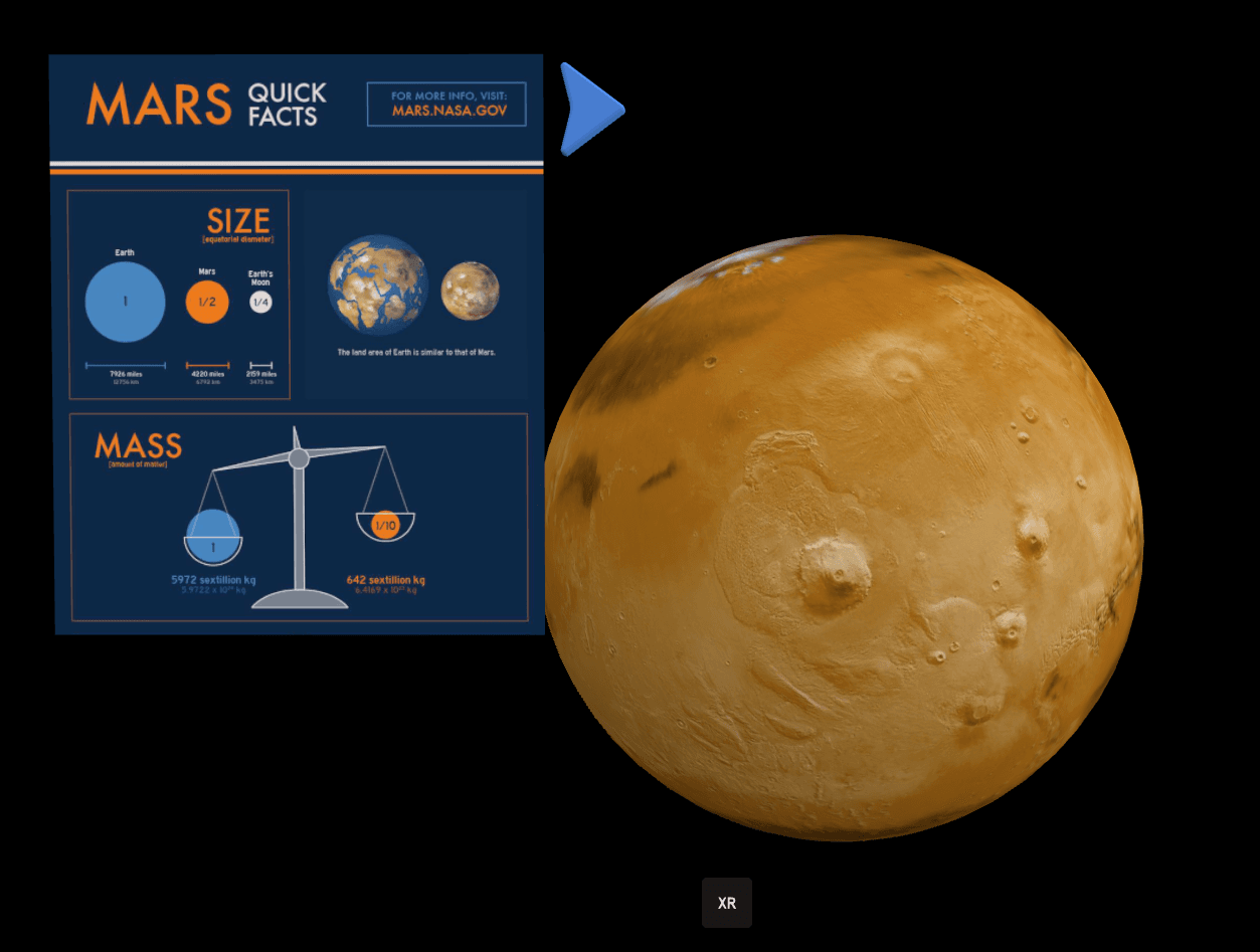XR Learning Example 1 - Mars Experience