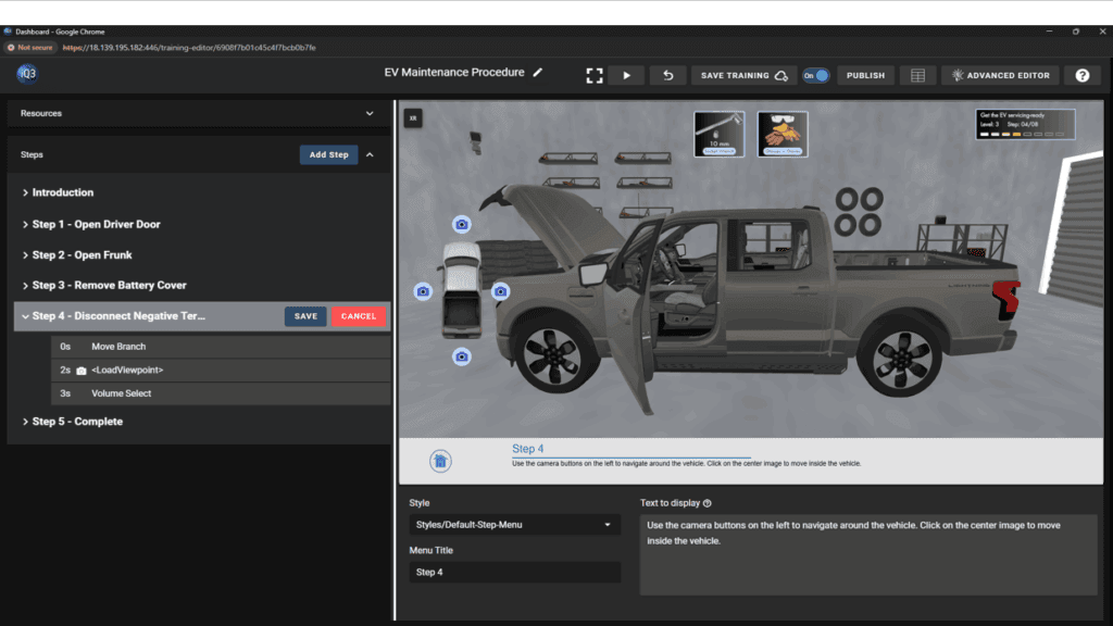 no code AI powered 3D training builder