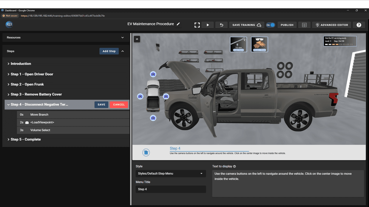 no code AI powered 3D training builder